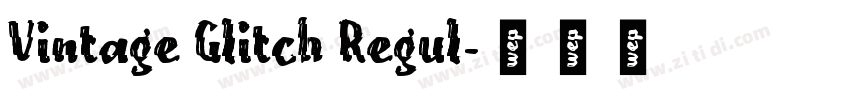Vintage Glitch Regul字体转换